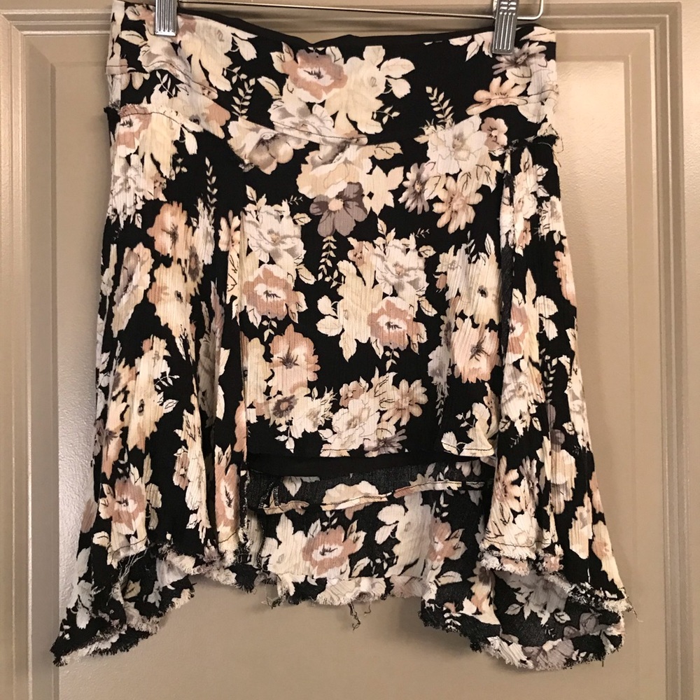 Free people flower print skirt